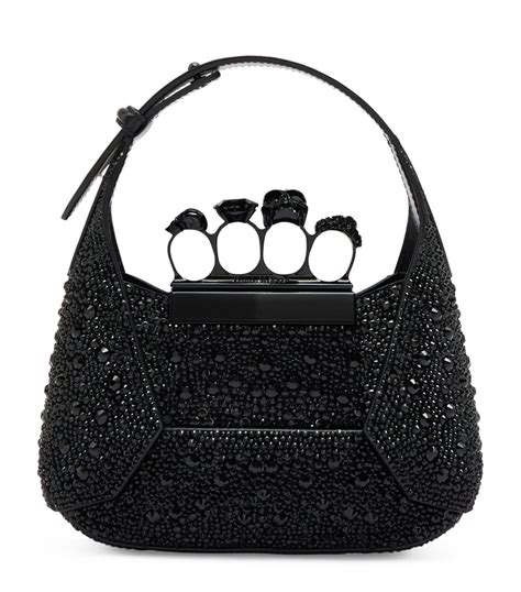 Women's The Jewelled Hobo Mini Bag in Black .